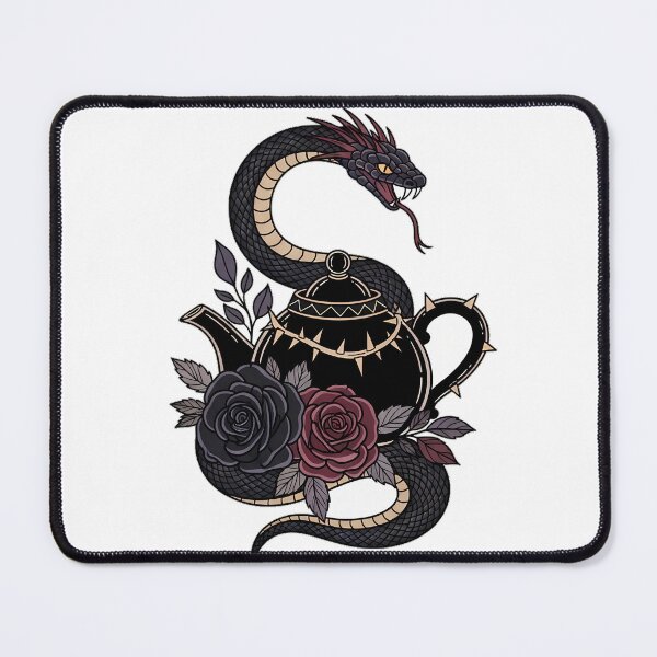 Item preview, Serpent Velvet Ribbon Thorned Teapot Gift designed and sold by IllumeInk.