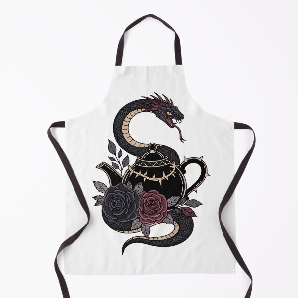 Item preview, Serpent Velvet Ribbon Thorned Teapot Gift designed and sold by IllumeInk.