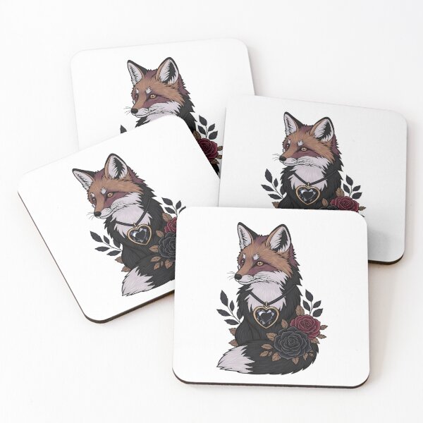Item preview, Fox Velvet Ribbon Obsidian Heart Charm Gift designed and sold by IllumeInk.