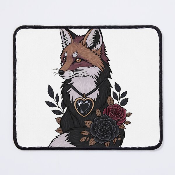 Item preview, Fox Velvet Ribbon Obsidian Heart Charm Gift designed and sold by IllumeInk.