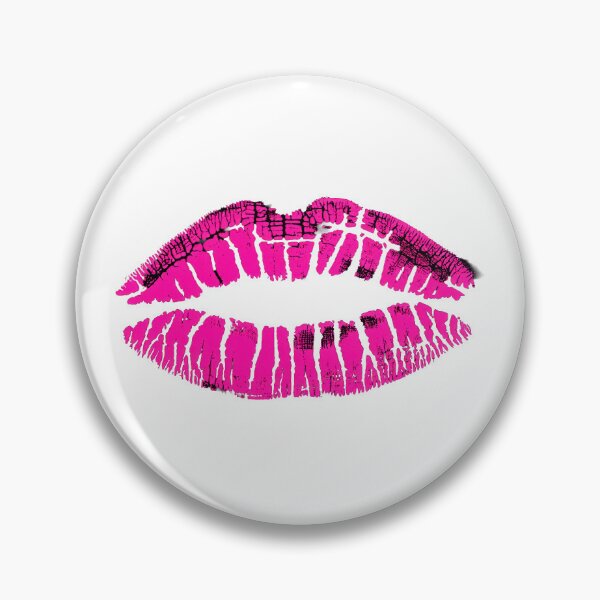 Item preview, Glossy pink lip print on black background designed and sold by ChernivtsiSkoda.