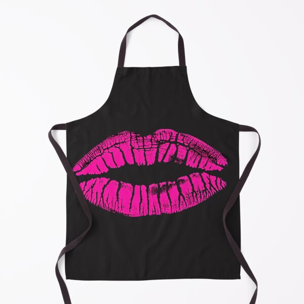Item preview, Glossy pink lip print on black background designed and sold by ChernivtsiSkoda.