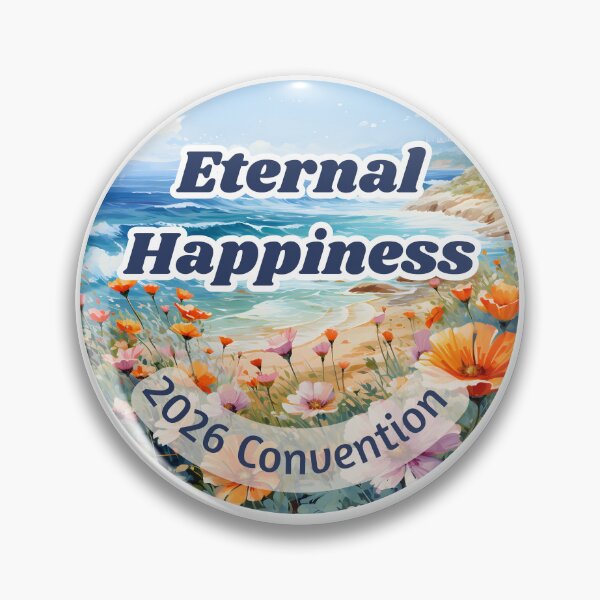 Item preview, Eternal Happiness 2026 Convention Sticker | Beach Watercolor JW Sticker | Jehovah’s Witness Spiritual Gift designed and sold by Kishaprints.