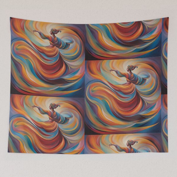 Item preview, Whirling dervish girl abstract designed and sold by sydney-syder.