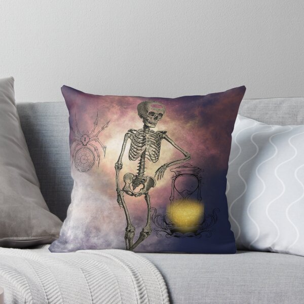 Item preview, Golden Afterlife Club – Alchemical Skeleton & Cosmic Hourglass designed and sold by MilaVibeStudio.