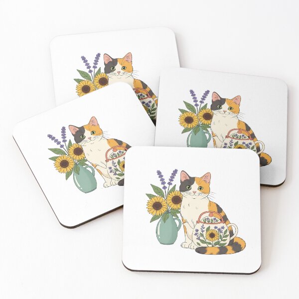 Item preview, Calico Cat Wildflower Teapot Gift designed and sold by pumsquare.
