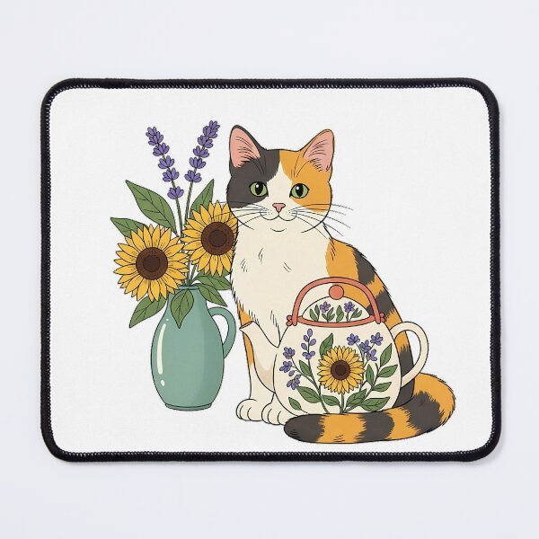 Item preview, Calico Cat Wildflower Teapot Gift designed and sold by pumsquare.