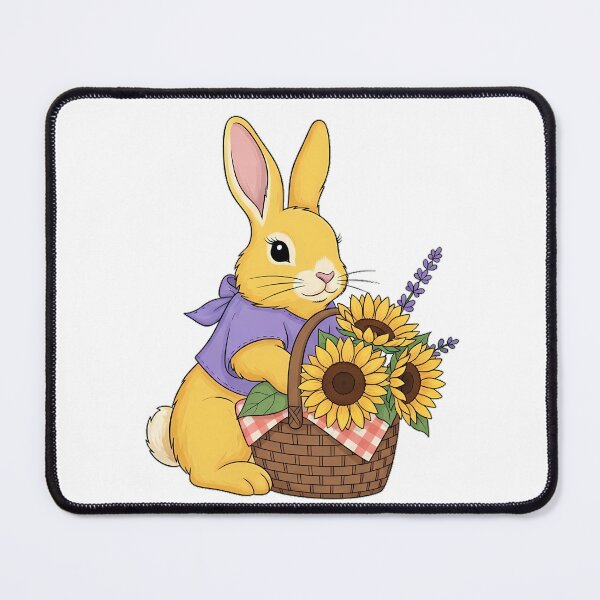 Item preview, Bunny Sunflower Picnic Basket Gift designed and sold by pumsquare.
