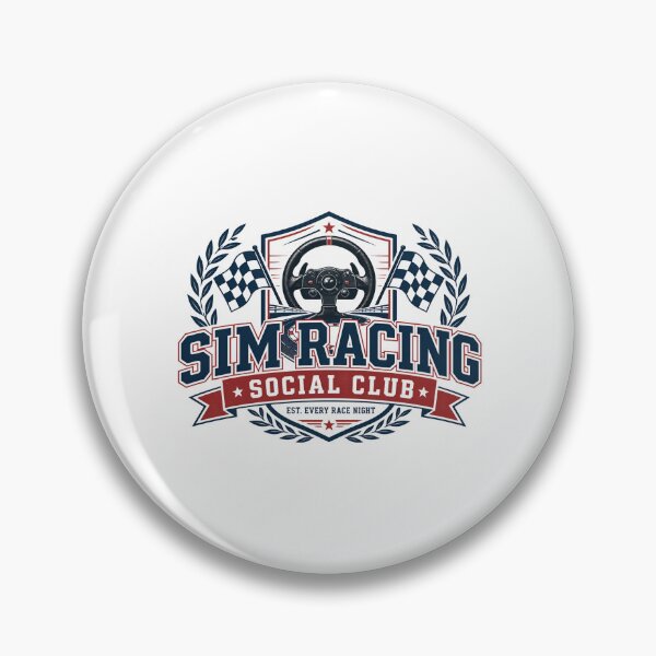 Item preview, Sim Racing Social Club Est Every Race Night Crest designed and sold by Fenay Designs.