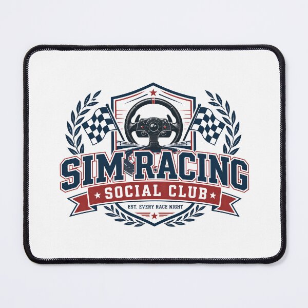 Item preview, Sim Racing Social Club Est Every Race Night Crest designed and sold by Fenay Designs.