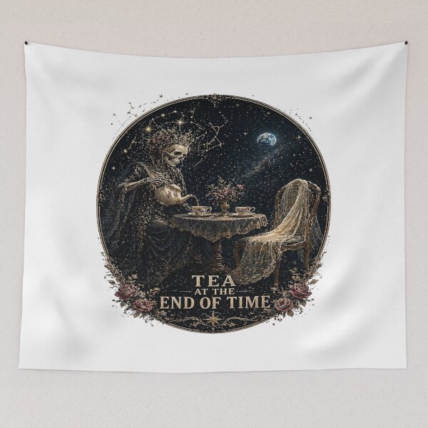 Item preview, Skeleton Tea End Of Time Art designed and sold by InkNovaLab.