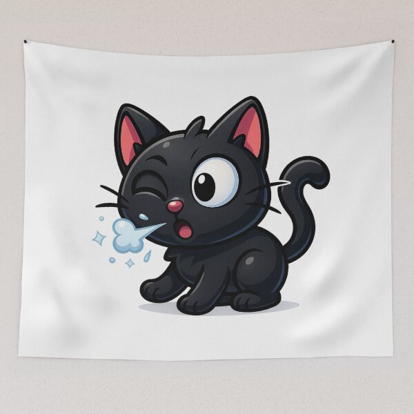 Item preview, Sneezing Cat Puff | Cute Kawaii Kitty Sneeze | Adorable Whisker Twitch Cat designed and sold by PrintCreations9.