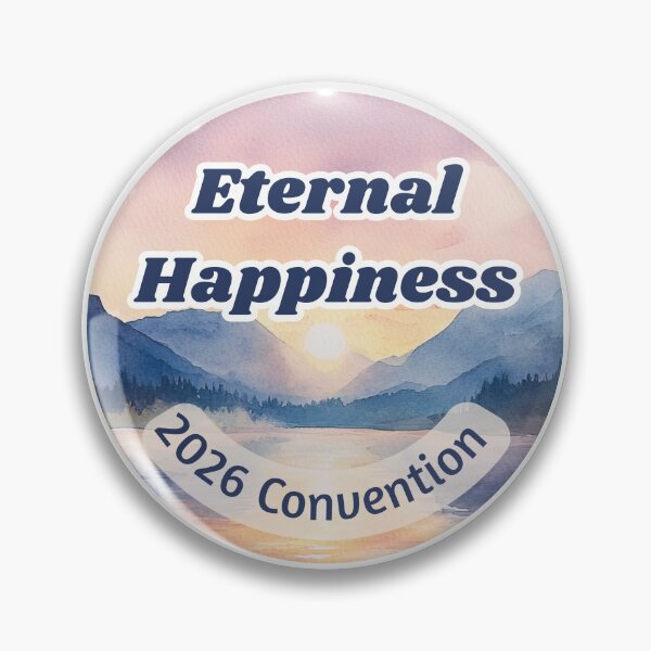 Item preview, Eternal Happiness 2026 JW Convention Sticker | Sunset Mountain Watercolor | Jehovah’s Witness Gift designed and sold by Kishaprints.