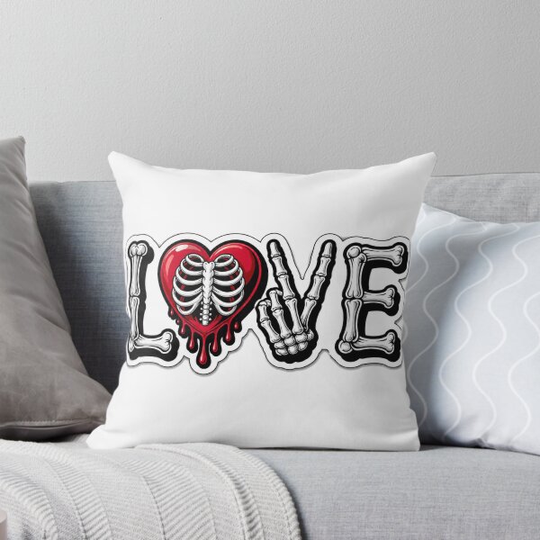 Item preview, Gothic Skeleton Love Sticker | Bone Letters LOVE with Dripping Heart | Dark Aesthetic Tattoo Style designed and sold by ClickToSticker.