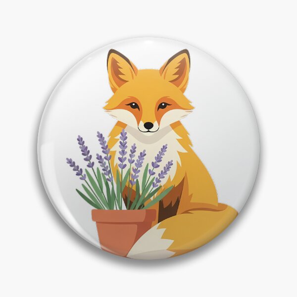 Item preview, Lavender Sprigs Fox Terracotta Plant Pot Gift designed and sold by pumsquare.