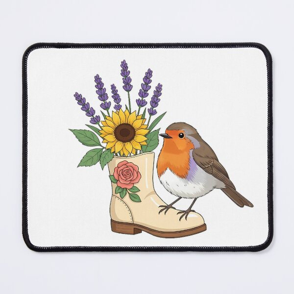 Item preview, Lavender Sprigs Robin Rose Garden Boot Gift designed and sold by pumsquare.