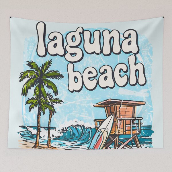 Item preview, Laguna Beach California Retro Beach Wave Surfer  designed and sold by HowToCanadian.