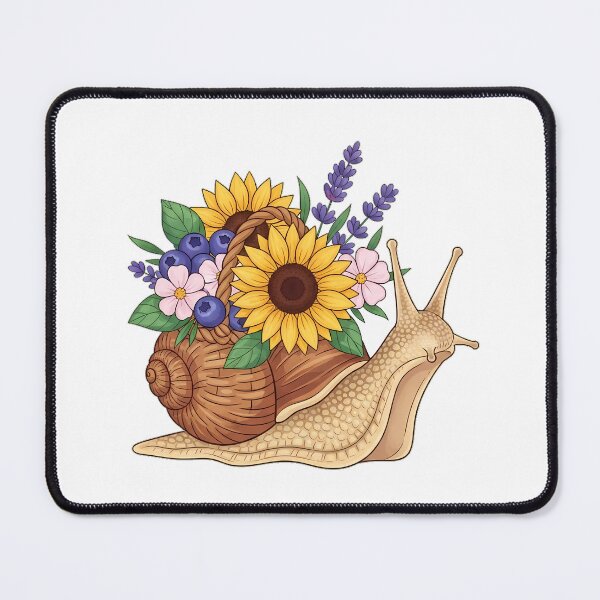 Item preview, Lavender Sprigs Snail Blueberry Market Basket Gift designed and sold by pumsquare.