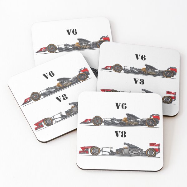 Item preview, Exclusive cutaway drawing legendary italian racing bolide red SF-23 V6 turbocharged hybrid engine and F138 Tipo 056 V8  designed and sold by Cars23.
