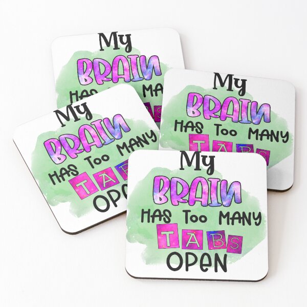 Item preview, My Brain Has Too Many Tabs Open Funny ADHD Tech Humor designed and sold by LunaPixelStudio.