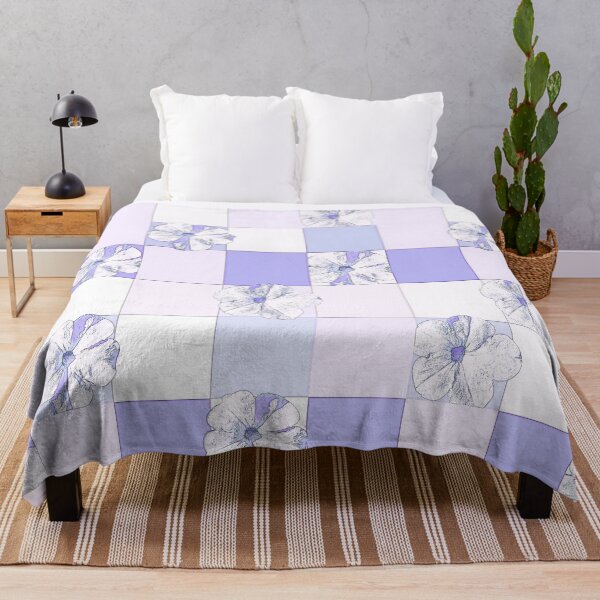 Item preview, Graphic Petunias in Violet Geometric Pattern designed and sold by inspiration3.