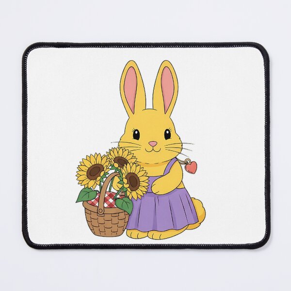 Item preview, Bunny Heart Charm Sunflower Picnic Basket Gift designed and sold by pumsquare.