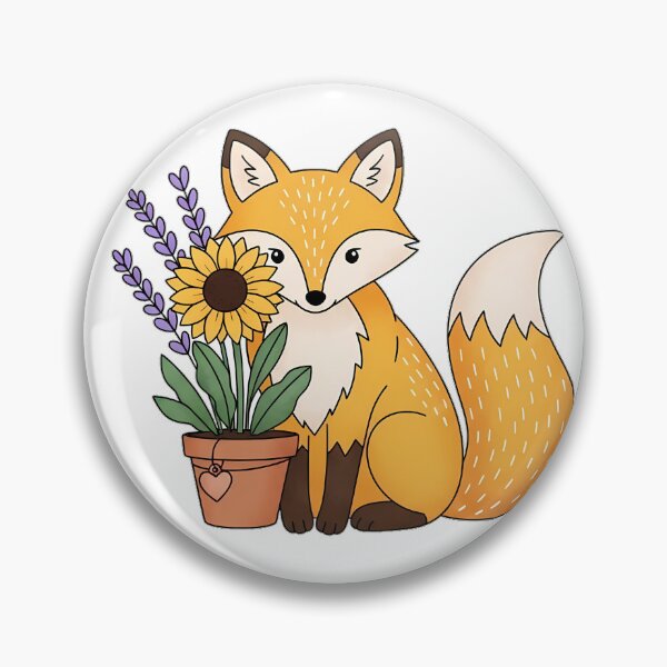 Item preview, Fox Heart Charm Terracotta Plant Pot Gift designed and sold by pumsquare.