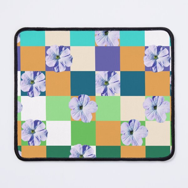 Item preview, Delicate Purple Petunias on Geometric Squares designed and sold by inspiration3.