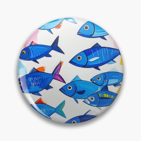 Item preview, Blue fish, Light Blue Fish, Dark Blue Fish designed and sold by PlumePen.