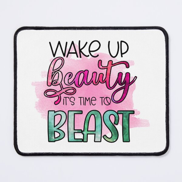 Item preview, Beauty Its Time To Beast Funny Gym Workout Motivation Quote designed and sold by LunaPixelStudio.