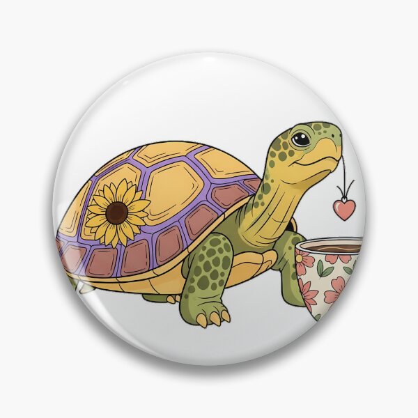 Item preview, Turtle Heart Charm Floral Coffee Mug Gift designed and sold by pumsquare.