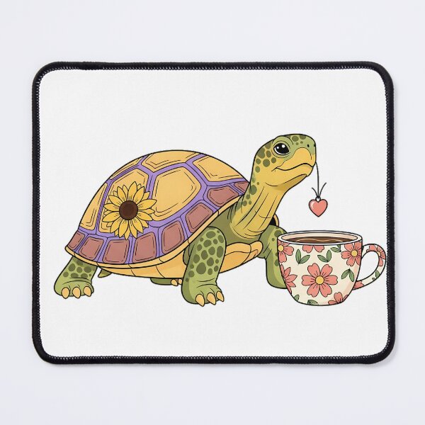 Item preview, Turtle Heart Charm Floral Coffee Mug Gift designed and sold by pumsquare.