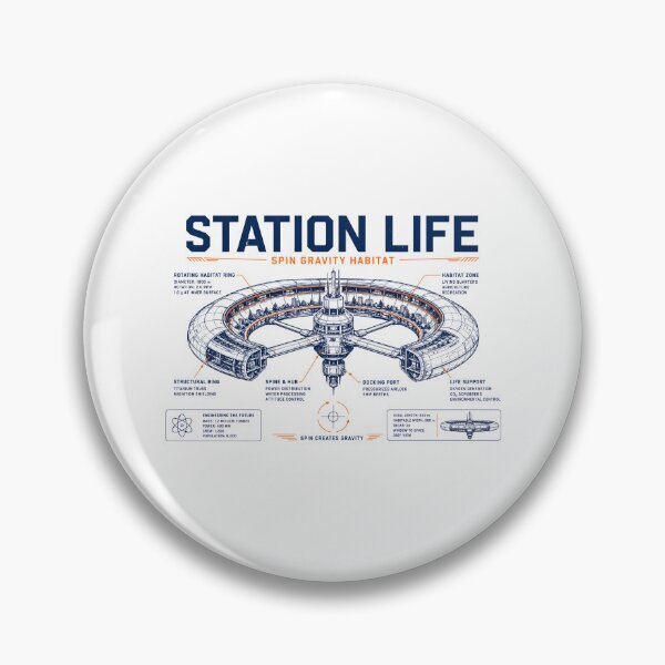 Item preview, Station Life Spin Gravity Habitat Sci-Fi Blueprint designed and sold by Fenay Designs.