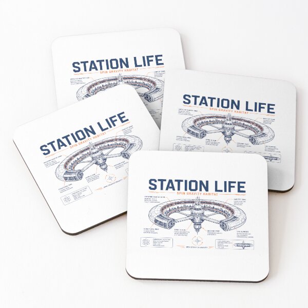 Item preview, Station Life Spin Gravity Habitat Sci-Fi Blueprint designed and sold by Fenay Designs.