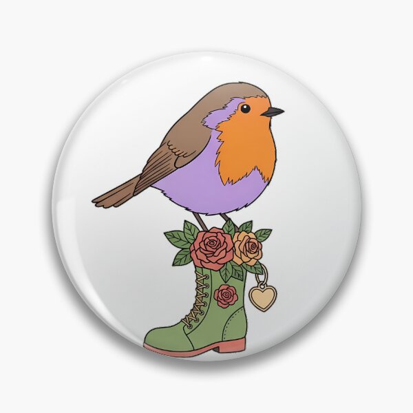 Item preview, Robin Heart Charm Rose Garden Boot Gift designed and sold by pumsquare.