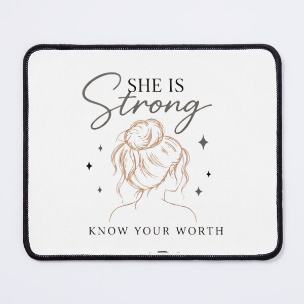 Item preview, She Is Strong Know Your Worth Woman Silhouette designed and sold by RizziesDesign.