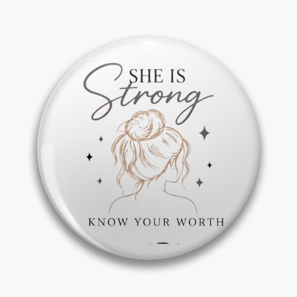 Item preview, She Is Strong Know Your Worth Woman Silhouette designed and sold by RizziesDesign.