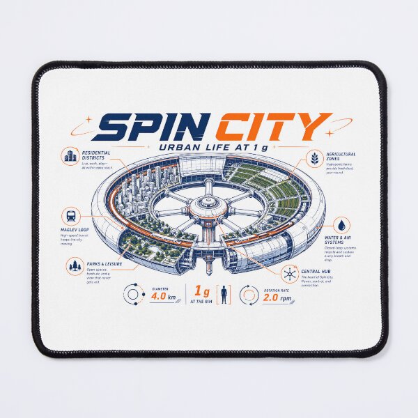 Item preview, Spin City Urban Life At 1 g Space Station designed and sold by Fenay Designs.