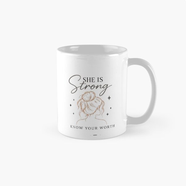 Item preview, She Is Strong Know Your Worth Woman Silhouette designed and sold by RizziesDesign.