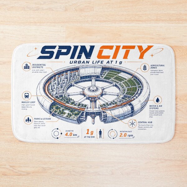 Item preview, Spin City Urban Life At 1 g Space Station designed and sold by Fenay Designs.