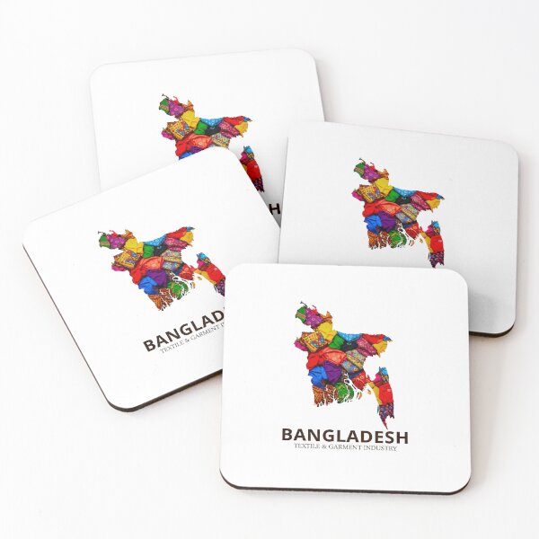 Item preview, Bangladesh Textile Heritage - Colorful Garment Industry Map Art designed and sold by AbulailArt.