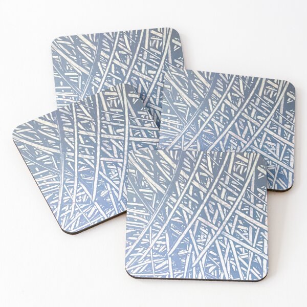 Item preview, Cool Abstract Blue Purple Line Art Flowing Design designed and sold by Pink-Blossoms.