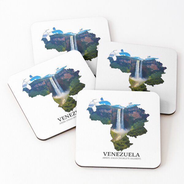 Item preview, Venezuela Angel Falls - World's Highest Waterfall Map Art designed and sold by AbulailArt.