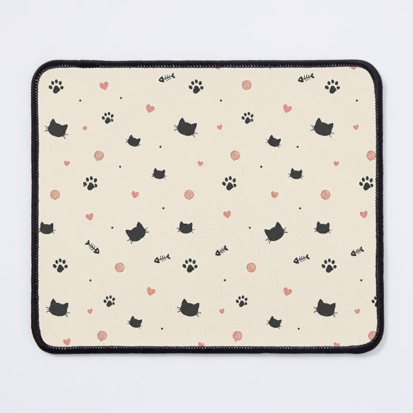 Item preview, Cute Cat Pattern Design | Minimal Cat & Paw Seamless Print | Aesthetic Pet Lover Pattern designed and sold by IconicDesignsXd.