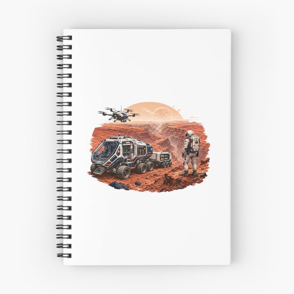 Item preview, Mars Exploration Astronaut And Rover Sci-Fi Landscape designed and sold by Fenay Designs.