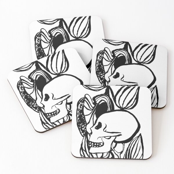 Item preview, Botanical Skull – Minimal Plant Anatomy Illustration designed and sold by Lunar Fern.