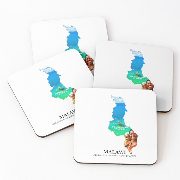 Item preview, Malawi The Warm Heart of Africa - Lake Malawi Scenic Map Art designed and sold by AbulailArt.