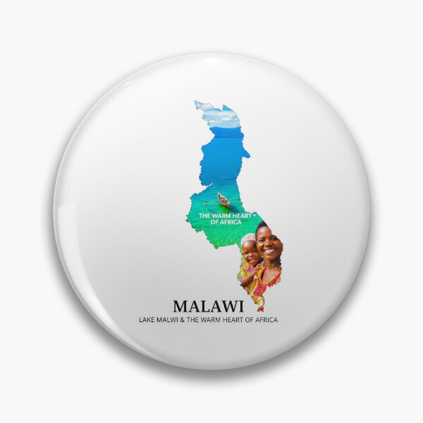 Item preview, Malawi The Warm Heart of Africa - Lake Malawi Scenic Map Art designed and sold by AbulailArt.