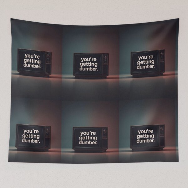 Item preview, Retro TV Brain Rot Warning designed and sold by Mustangana.