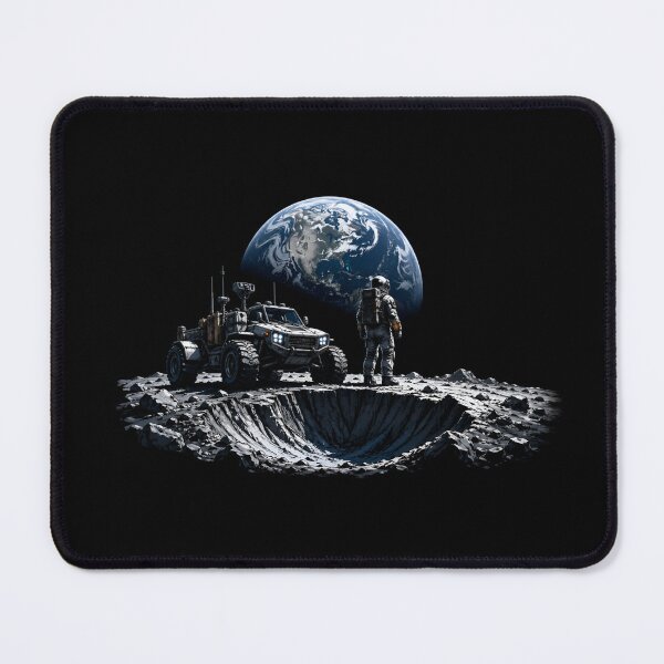 Item preview, Lunar Exploration Astronaut And Rover Earth View designed and sold by Fenay Designs.
